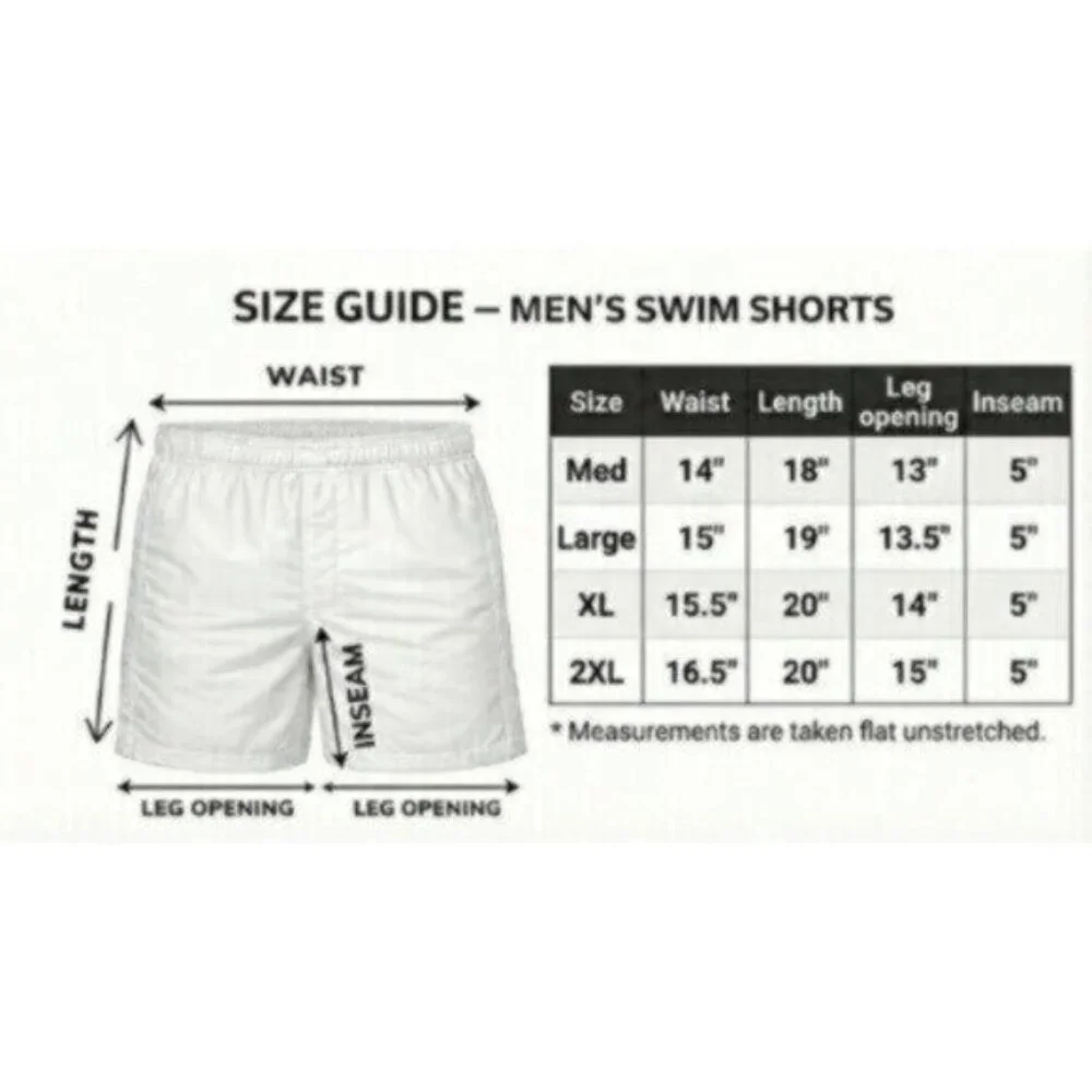 Men’s Swim Trunks 2 Pack Cargo Shorts Mesh Liner Pool Beach Wear, Quick Dry, NEW